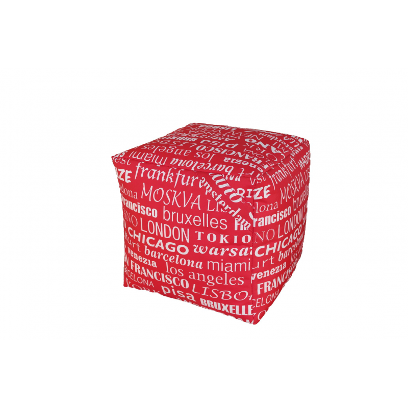 POUF CUBO BIG CITY ROSSO