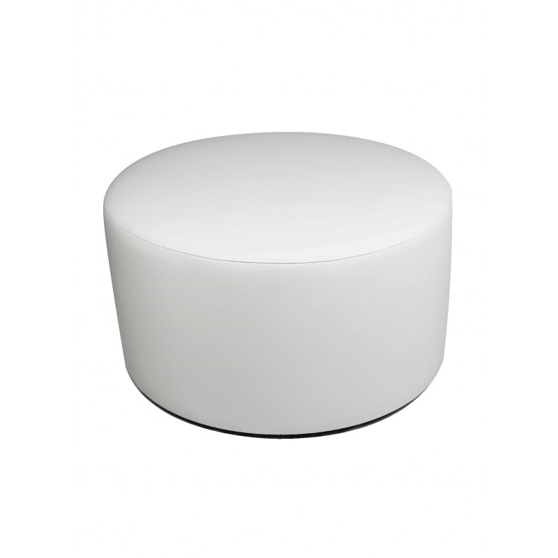 POUF GIGANTE CILINDRO ECOPELLE BIANCO