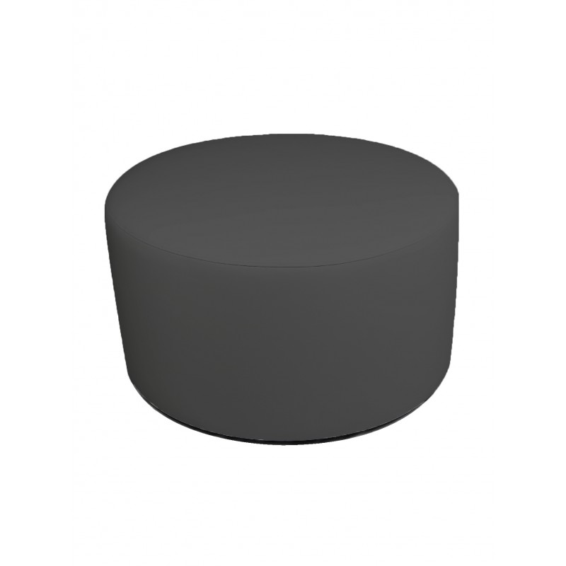 POUF GIGANTE CILINDRO ECOPELLE GRIGIO