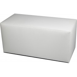 POUF PANCA XL ECOPELLE BIANCO
