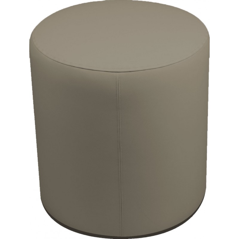 POUF CILINDRO ECOPELLE TORTORA