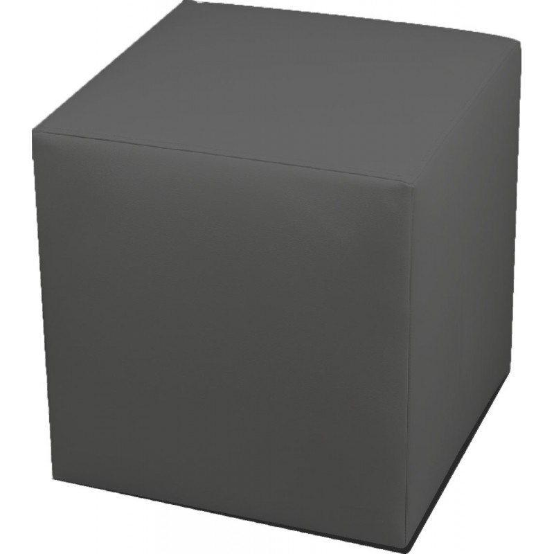 POUF CUBO ECOPELLE GRIGIO