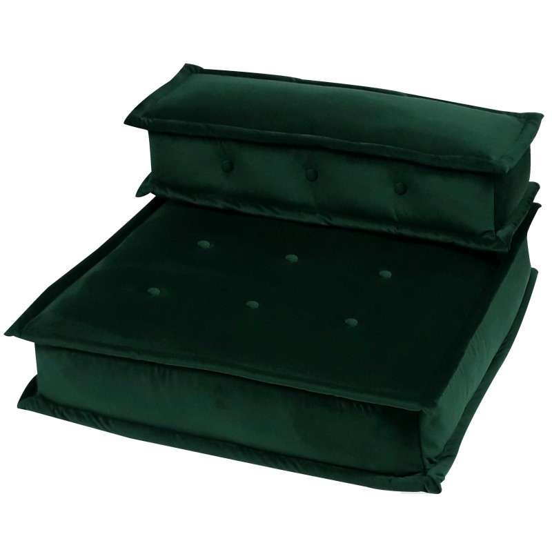 DIVANO MODULARE CUSCINO SUOLO VELLUTO VERDE