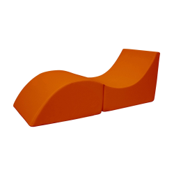 POUF CHAISE LONGUE RELAX ARIZONA TRASFORMABILE ARANCIO