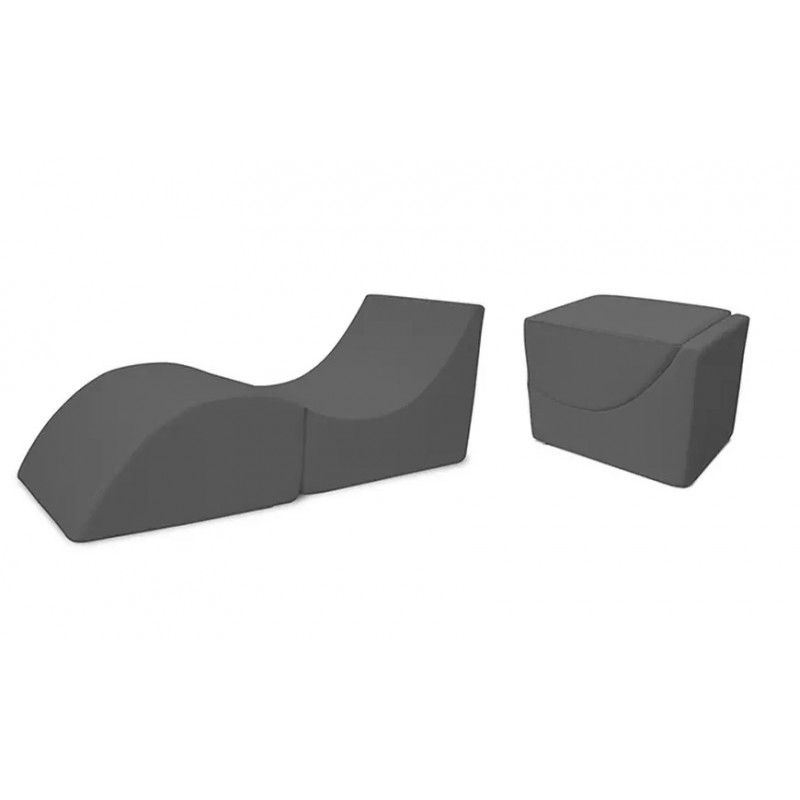 POUF CHAISE LONGUE RELAX ARIZONA TRASFORMABILE GRIGIO