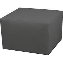 POUF CUBO L ECOPELLE GRIGIO