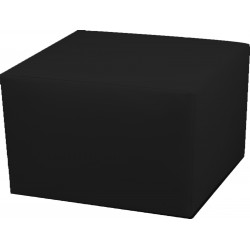 POUF CUBO L ECOPELLE NERO