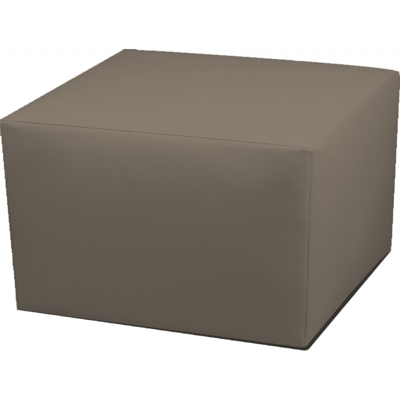 POUF CUBO L ECOPELLE TORTORA