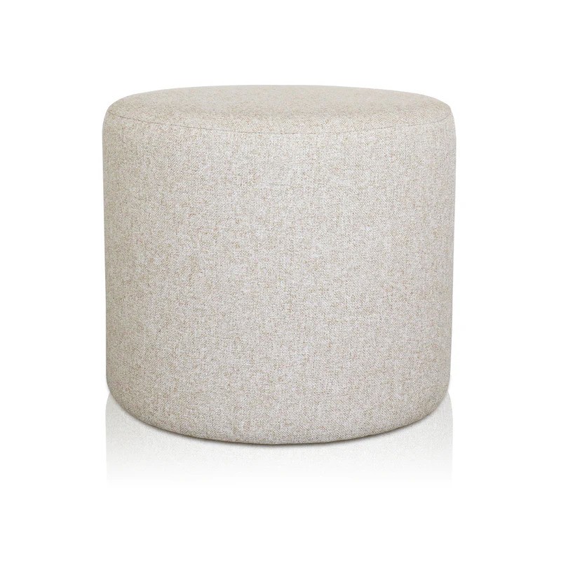 POUF CILINDRO Ø 40 CM TESSUTO BEIGE
