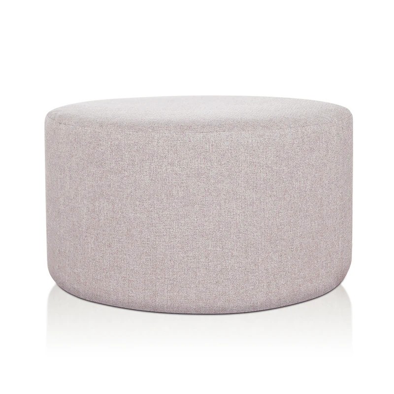 POUF CILINDRO XL Ø 80 CM TESSUTO BEIGE