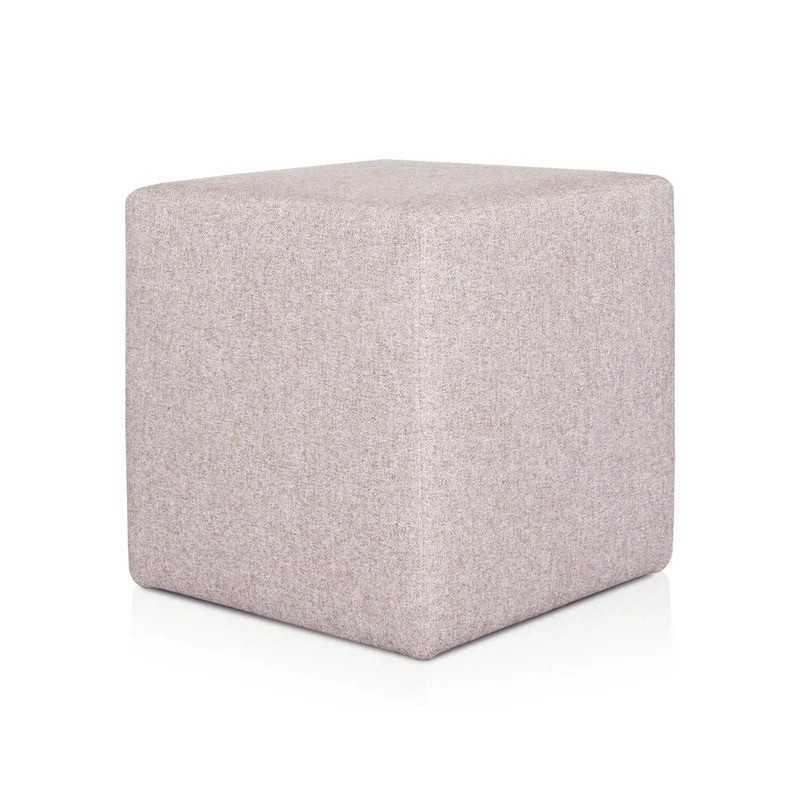 POUF CUBO CM 40 TESSUTO BEIGE
