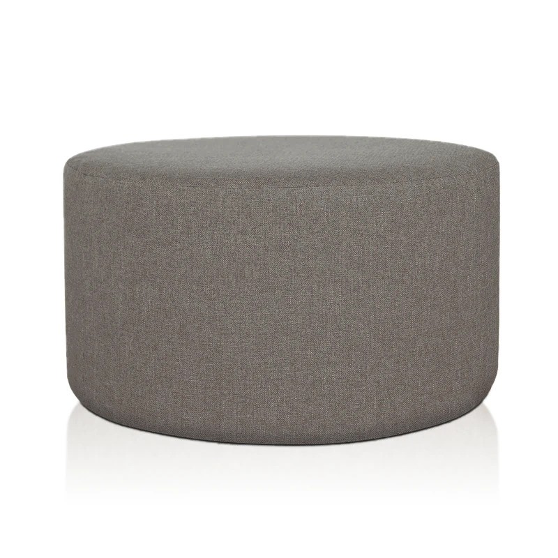 POUF CILINDRO XL Ø 80 CM TESSUTO GRIGIO ANTRACITE