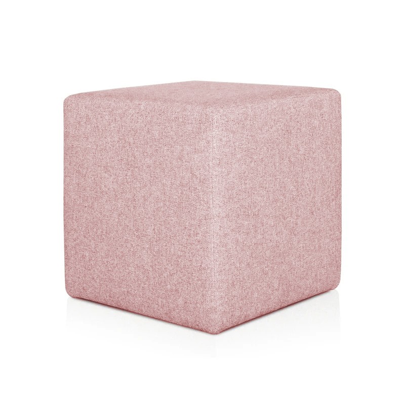POUF CUBO CM 40 TESSUTO ROSA