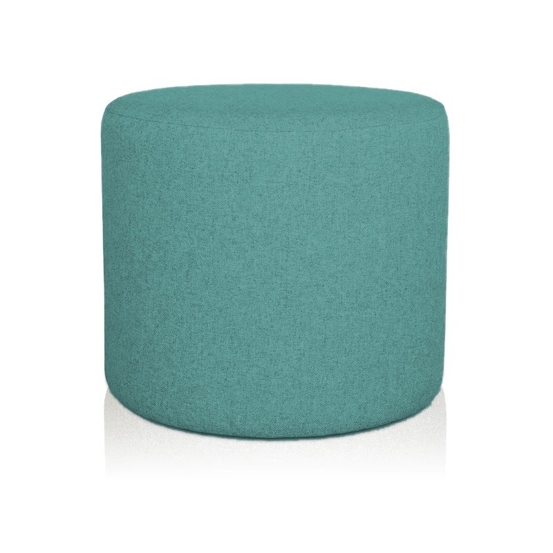 POUF CILINDRO Ø 40 CM TESSUTO TURCHESE