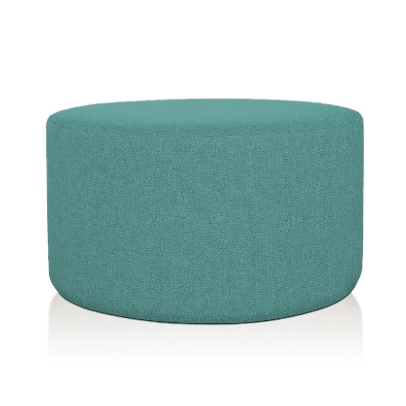 POUF CILINDRO XL Ø 80 CM TESSUTO TURCHESE