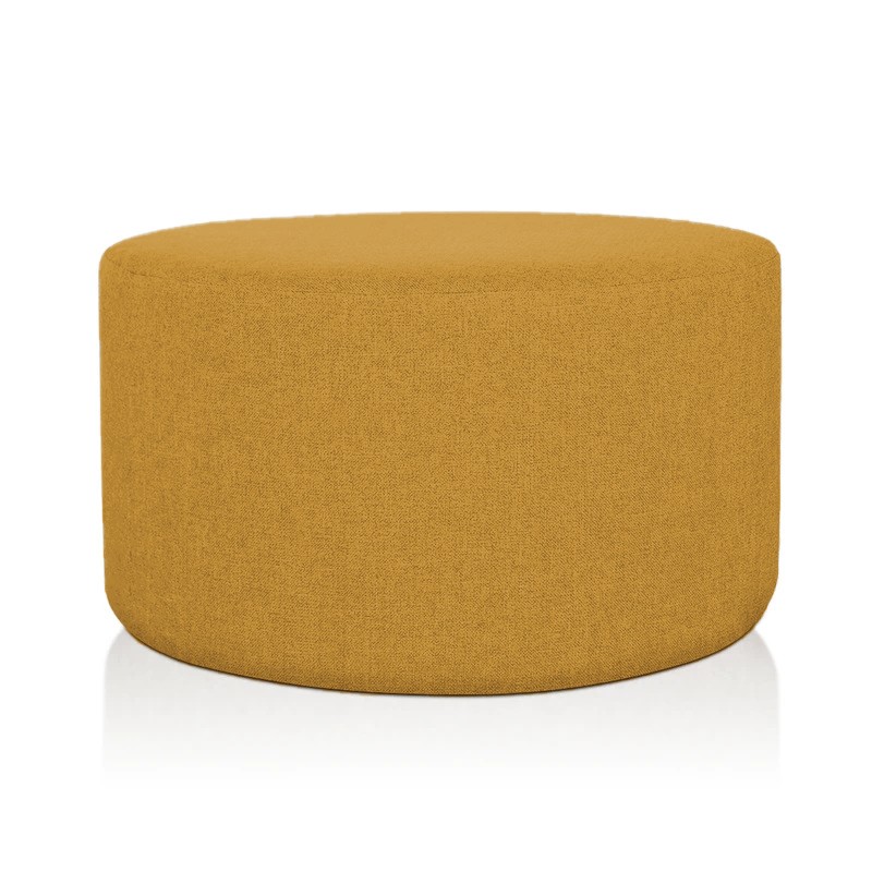 POUF CILINDRO XL Ø 80 CM TESSUTO GIALLO