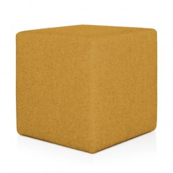 POUF CUBO CM 40 TESSUTO GIALLO