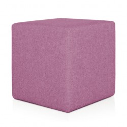POUF CUBO CM 40 TESSUTO MALVA