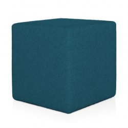 POUF CUBO CM 40 TESSUTO BLU