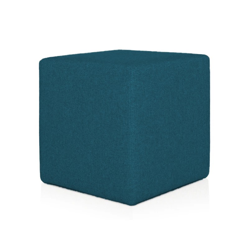 POUF CUBO CM 40 TESSUTO BLU