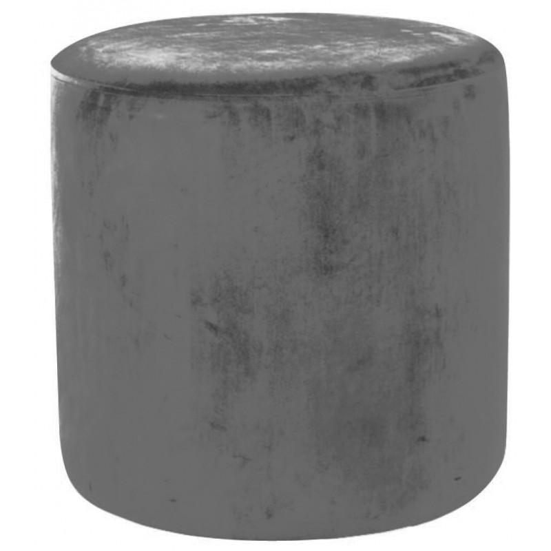 POUF CILINDRO VELLUTO GRIGIO