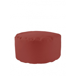 POUF TONDO LUXOR ROSSO