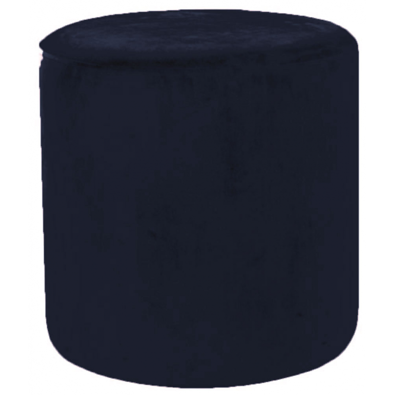 POUF CILINDRO VELLUTO NERO