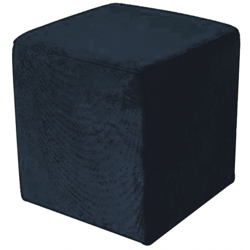 POUF CUBO VELLUTO NERO