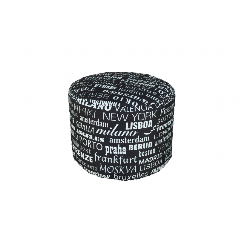 POUF TONDO BIG CITY NERO