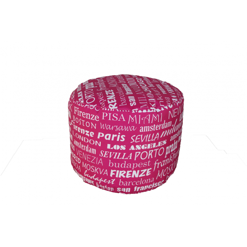POUF TONDO BIG CITY FUCSIA