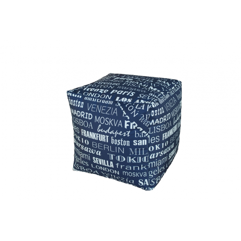 POUF CUBO BIG CITY BLU