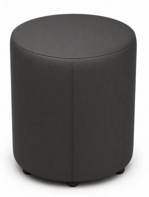 Pouf Cilindro Ø 40 Cm Ecopelle Grigio