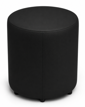 Pouf Cilindro Ø 40 Cm Ecopelle Nero