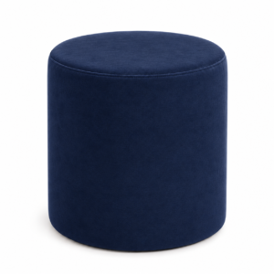 Pouf Cilindro Ø 40 Cm Velluto Blu