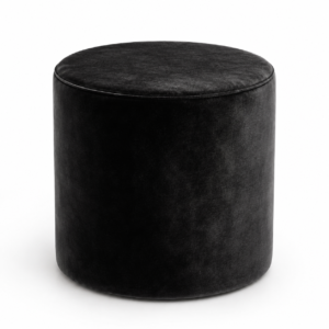 Pouf Cilindro Ø 40 Cm Velluto Nero