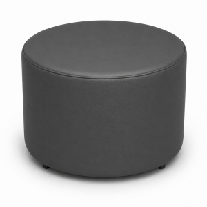 Pouf Cilindro Xl Ø 80 Cm Ecopelle Grigio