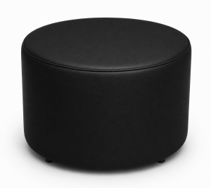 Pouf Cilindro Xl Ø 80 Cm Ecopelle Nero