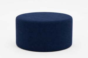 Pouf Cilindro Ø 80 Cm Velluto Blu