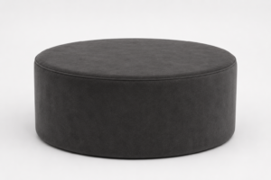 Pouf Cilindro Ø 80 Cm Velluto Grigio