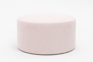 Pouf Cilindro Ø 80 Cm Velluto Rosa Antico