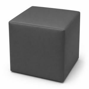 Pouf Cubo Cm 40 Ecopelle Grigio