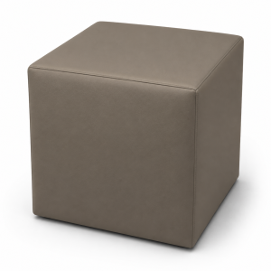 Pouf Cubo Cm 40 Ecopelle Tortora