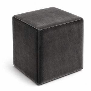 Pouf Cubo Cm 40 Velluto Grigio