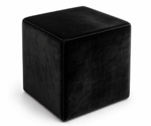 Pouf Cubo Cm 40 Velluto Nero