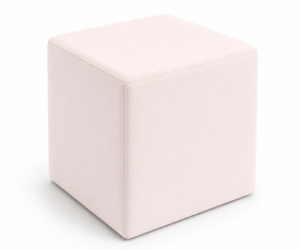 Pouf Cubo Cm 40 Velluto Rosa Antico