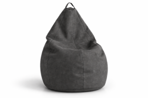 Poltrona Sacco Ecopelle Vintage Grigio Scuro