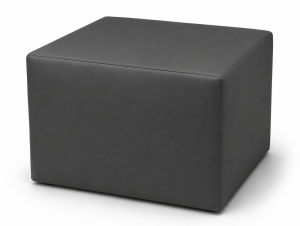 Pouf Cubo L Cm 60 Ecopelle Grigio
