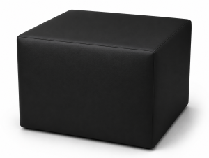 Pouf Cubo L Cm 60 Ecopelle Nero