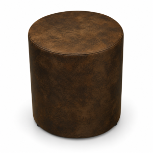 Pouf Cilindro Style Vintage Cuoio
