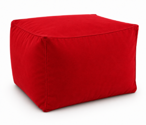 Pouf Quadrato Luxor Rosso